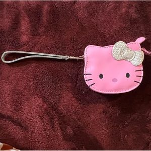 Hello Kitty Pink Purse Wristlet Handbag Bag Women’s Clutch Zipper Wallet Pouch
